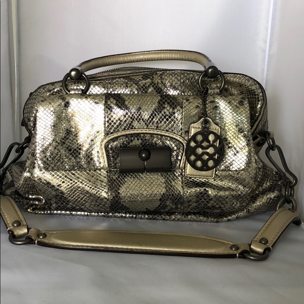 Coach limited edition python shoulder bag